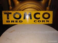 Vintage Tomco Seed Corn Double Sided Fence Sign  Farm Advertising Sign Iowa picture