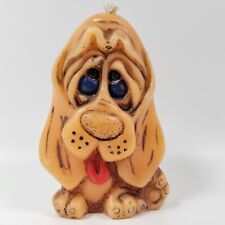 VTG Animal Delights Droopy Sad Eyes Basset Hound Puppy Dog Candle MCM picture