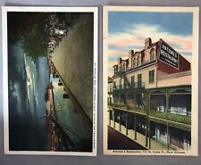 c. 1940 NEW ORLEANS Spanish Fort BAYOU ST JOHN Restaurant ANTOINE's Postcard picture