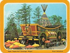 Conestoga Wagon at GREAT ADVENTURE: New Jersey ~ 1977 Large Postcard  (#2320) picture
