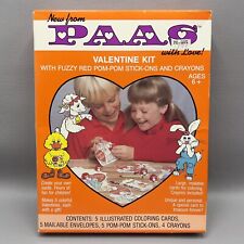 Vintage PAAS Valentine Kit 1985 USA New Sealed Illustrated Coloring Cards picture
