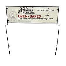 Vintage Old Mother Hubbard Oven-Baked Dog Bone Biscuits Store Display Sign  picture