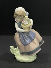 Lladro 5223 Spring is Here Girl with Flower Pot Porcelain Figurine picture