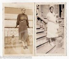 Stylish African American Black Woman in New York City Vintage Snapshot Photos picture