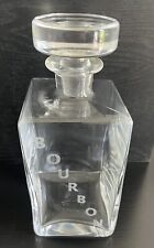 RARE William Yeoward American Bar Etched Bourbon Crystal Decanter with Stopper picture