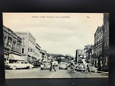 Franklin, NH, Busy Central Street, c1940-1950's, Post Card #485 picture