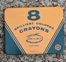 Vintage Crayola Crayon Original  Tin with 8 Unused Crayons  picture