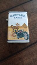 Vintage Joe Camel Motorcycle Butane Lighter Camel Lights Pack New picture