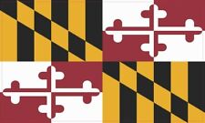 5in x 3in Maryland State Flag Bumper Sticker Vinyl State Flag Vehicle Decal picture