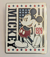 Disney Pin 115076 Mickey - USA - Est. 1928 American Flag NOC pin picture
