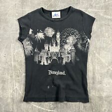 Disneyland Resort Youth Girls Med T Shirt Sleeping Beauty Castle Sparkle Black picture