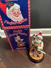 VTG Santa's Magical Toyshop Figurine Christmas List Santa 1995 Cheryl Ann Elf picture