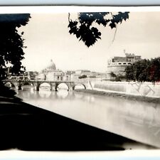 c1930s Rome Italy Tiber River Snapshot St. Peters Basilica Ponte Sant’Angelo C52 picture