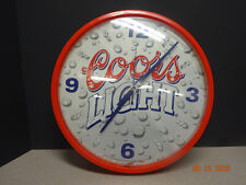 Vintage 1997 Coors Light Beer Bar Display Hanging Wall Clock Advertising ≈14