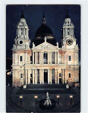 Postcard St. Paul's Cathedral West Front by Night London England picture