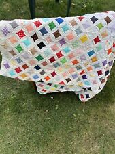 Appalachian Hand Made Cathedral Quilt Pre 1990 picture