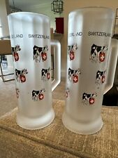 Switzerland Cow Frosted Beer Mugs- Set Of 2 picture