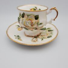 Yellow Rose Elizabethan English Teacup & Saucer Set With Gold Trim picture