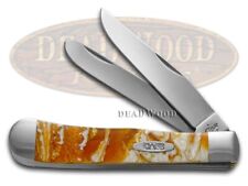 Case xx Knives Trapper Gold Luster Corelon Handle Stainless Pocket Knife 6073 GL picture