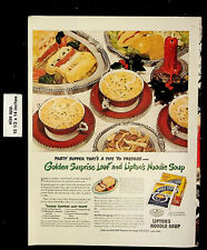 1946 Lipton's Noodle Soup Golden Surprise Loaf Food Vintage Print Ad 24068 picture