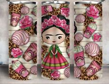 1pc New Stainless 20oz Mexican Frida Kahlo Coffee And Concha  Tumbler Cup picture