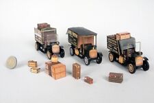 GARRET' 3 Louis Vuitton paper craft miniature deliver vans, trunks, early 20C.'s picture