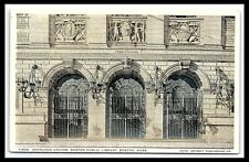 Boston Mass Public Library Arches Postcard Entrance    pc147 picture