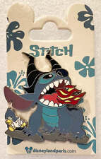 Stitch and Duckling Maleficent Dragon's Lair Breathing Fire Paris Disney Pin C06 picture