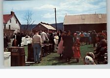 Postcard - Pennsylvania Dutch Country - Farm Sale - 1966 - Radio Sewing Machines picture