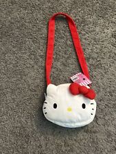 Sanrio Hello Kitty Face Shaped Plush Shoulder Bag Handbag Red Bow Authentic picture