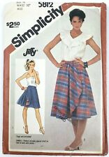 Simplicity 5812 Sewing Pattern Vintage 1982 Size 16 Front Wrap Reversible Uncut picture