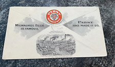 GRAPHIC 1898 PRE PRO PABST BEER BREWERY SCENE ENVELOPE MILWAUKEE WI / IA IOWA picture