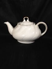 Vintage Queens Bone China White Teapot MARIE picture