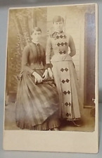 Antique Cabinet Card Photograph Beautiful Young Girls Sisters picture