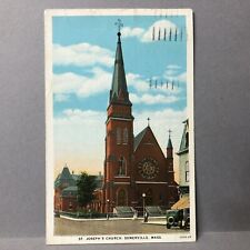 Postcard St. Joseph's Church Somerville Massachusetts MA Posted 1930 picture