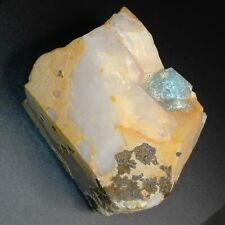 Beryl var Aquamarine Aqua crystal on Microcline Feldspar 1.2kg Australian Stock picture