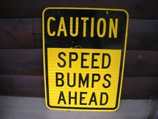 Vintage Metal SPEED BUMPS AHEAD Sign picture