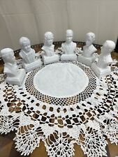 Vintage Willis Music Co. Set of (6) Composers White Porcelain Mini Busts 5