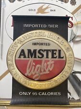 Vintage Amstel Light Plastic Back Bar Beer Sign picture