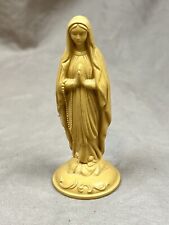Lu-Pi Virgin Mary Madonna Figurine Praying  Hard Plastic 3.75” Figure Statue Vtg picture