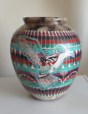 Native American Navajo Ernest John Horsehair Pottery  Vase 10