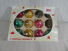 Vintage Mercury Shiny Brite Stencil Snowflake Glass Christmas Ornaments F1 picture
