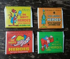 1966 Fleer Terrytoons The Mighty Heroes Tattoo Unopened Gum Wax Pack Set picture