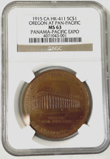 NGC Coin Oregon 1859 Pan Pacific International Exposition 1915 MS 63 picture