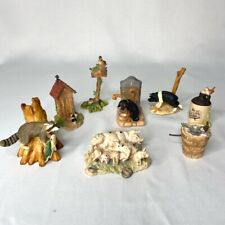 Vintage Schmid Animal Figurine Set of 8 Made in Scotland in 1980 picture
