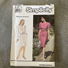 Simplicity 7160 NEW  Misses Fitted Dress Angled Pockets Size 6-14 picture