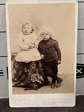 c1880 Cute Little Boy Girl Blonde Hair San Francisco California CA Cabinet Card picture