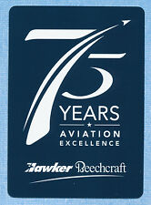 Hawker Beechcraft 75 Years Aviation playing card single queen of diamonds 1 card picture