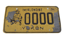 The Klondike Yukon 0000 Sample License Plate Yellow Black Miner Prospector Gold picture