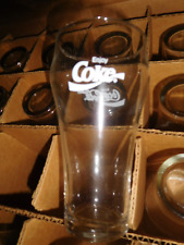 143 Vint. New in Cases Coca-Cola Bell Soda Glasses ~ Clear with Double Insignia picture